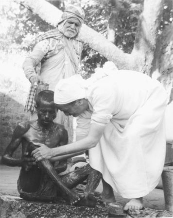 Baba with Leper